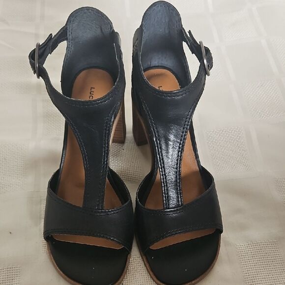 HOST PICK🥳 Lucky Brand Black Heels with Chunky Heel and Ankle Strap - Picture 11 of 16